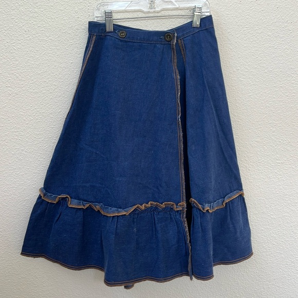 Vintage Other - Vintage 70s Youth Beat A Line Denim Skirt   Girls size Large